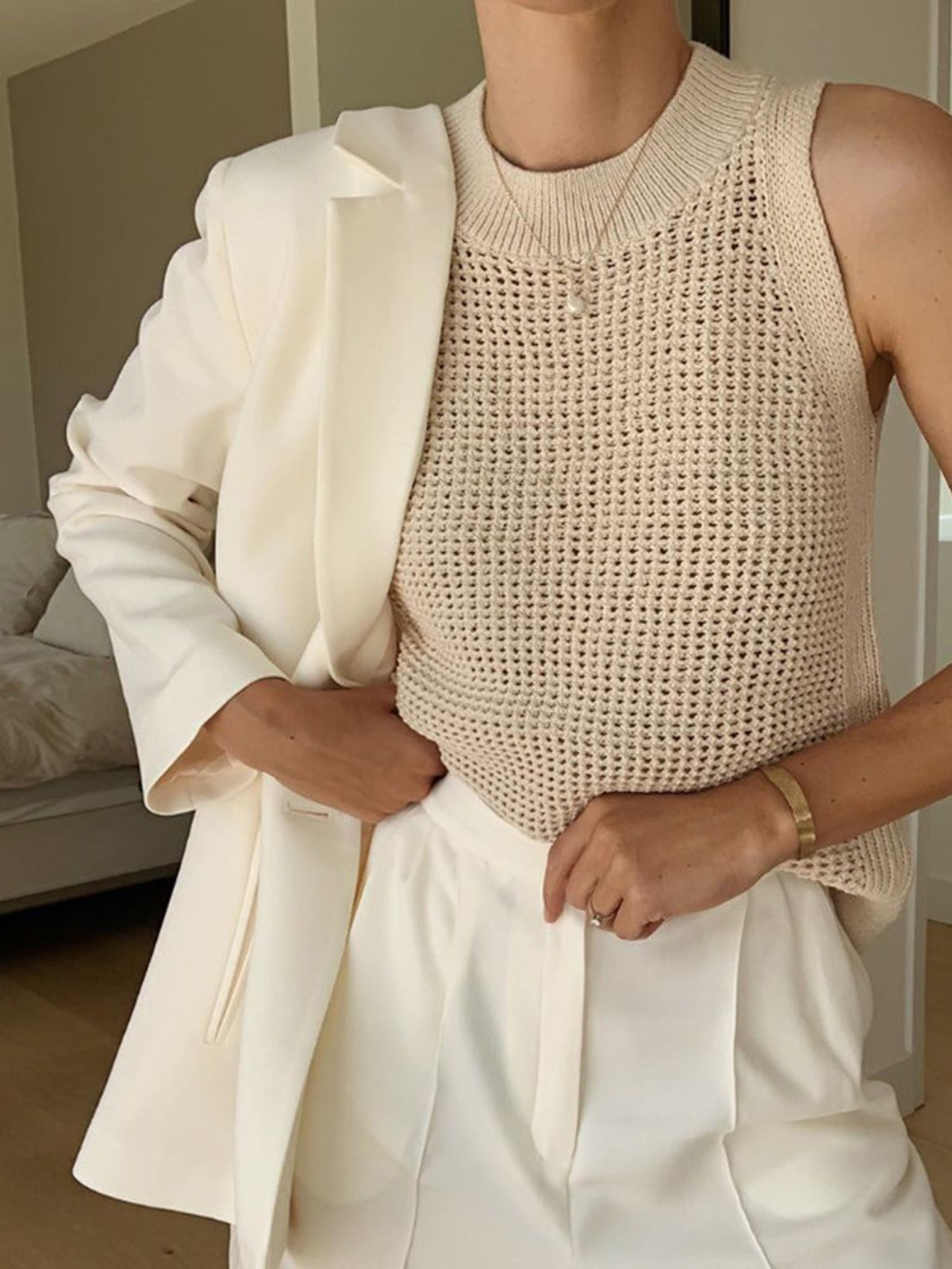 AS | Gilet Solide a Maille Hollow