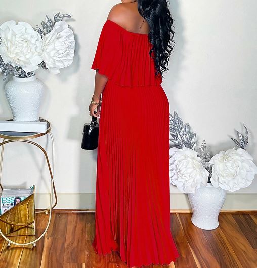 AS | Sexy plisované šaty na ramena