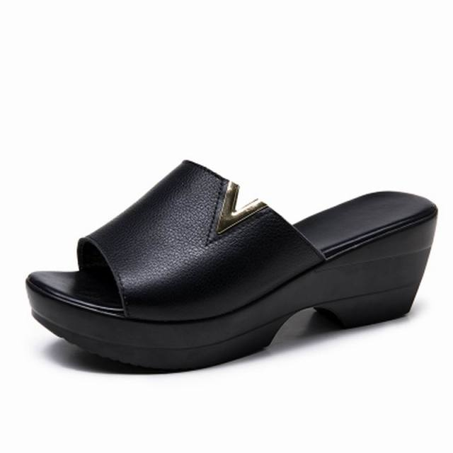 AS | Dámské slip-on sandály na středním podpatku
