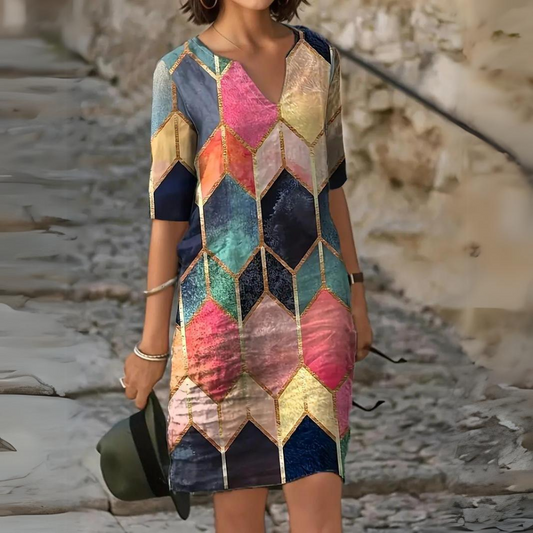 AS | Elegantní mozaikové šaty