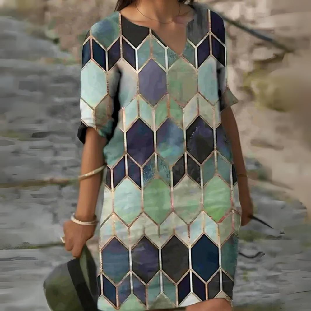 AS | Elegantní mozaikové šaty