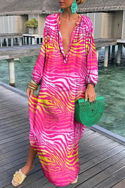 AS | Elegantní volné šaty s dlouhými rukávy