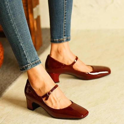 AS | Nízký podpatek mělké ústa kulaté Toe boty