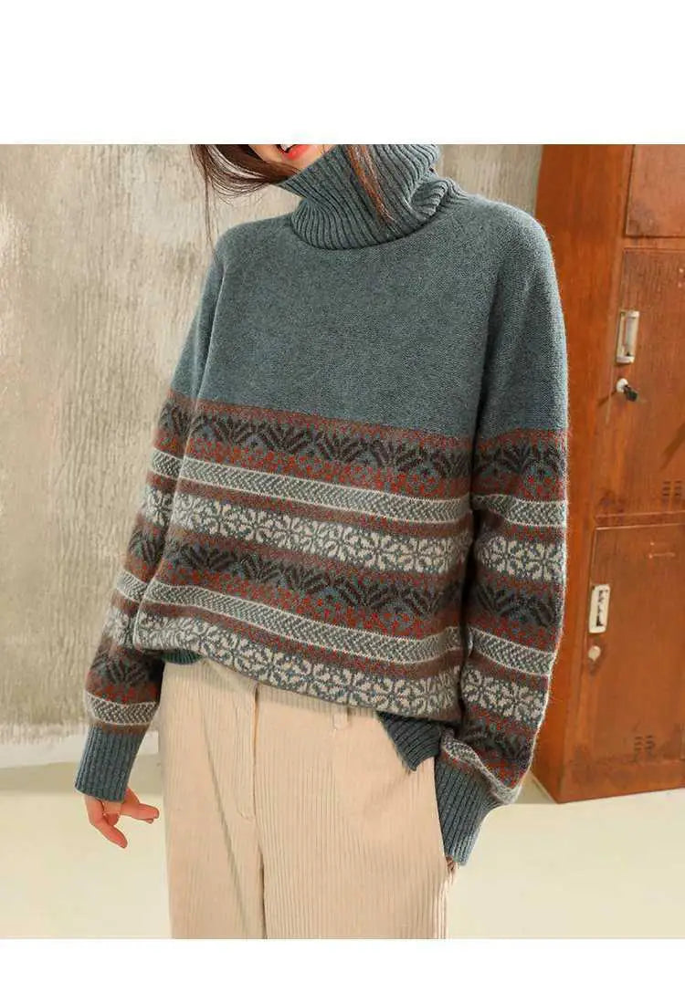 AS | Elegantní svetr s vintage vzorem