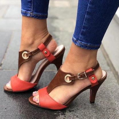 AS | Dámské sandály Peep Toe Platform Block Heels