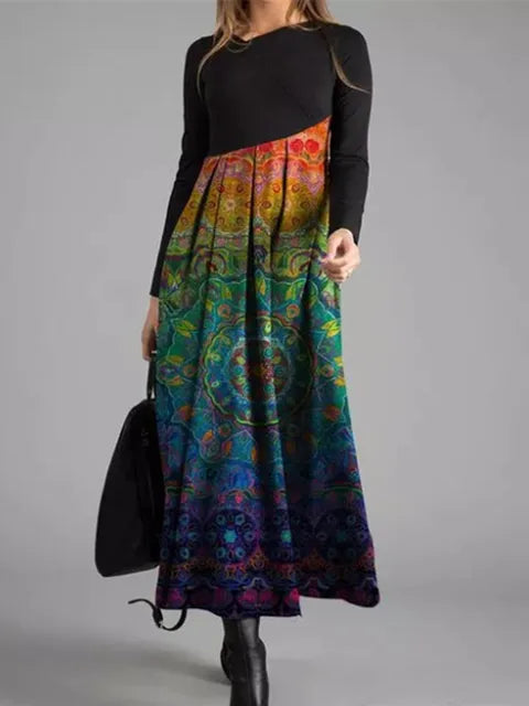 AS | Geometrické patchworkové maxi šaty