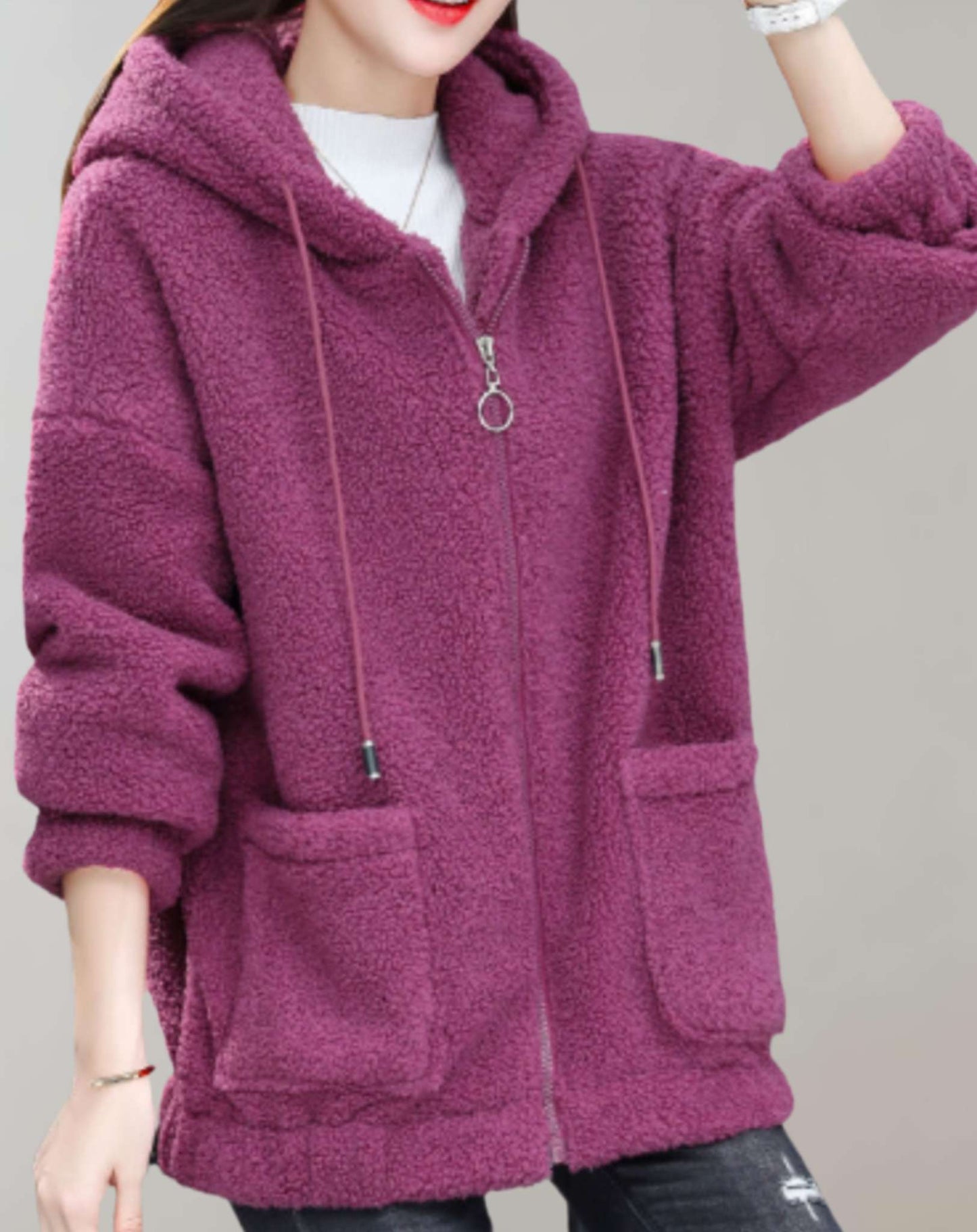 AS | Pohodlná plyšová bunda pro ženy