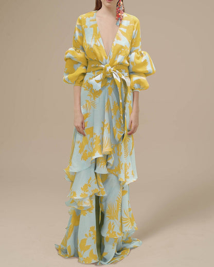 AS | Šifonové společenské šaty s potiskem