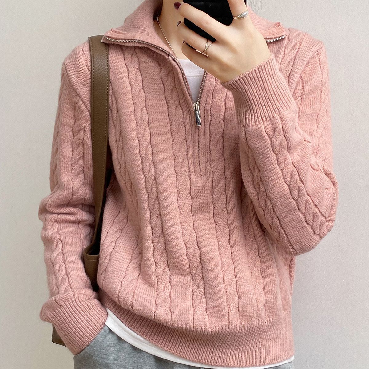 AS | Trendy svetr na zip