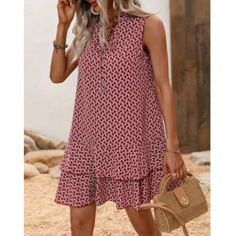 AS | Midi Šaty Boho Shift Midi s potiskem