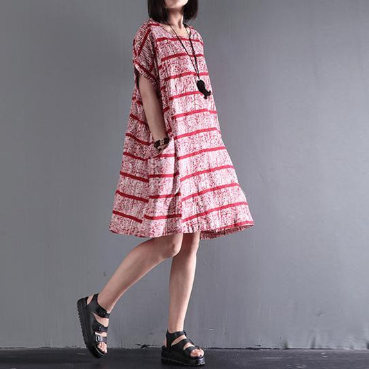 AS | Originální pruhované šifonové šaty s krátkým rukávem