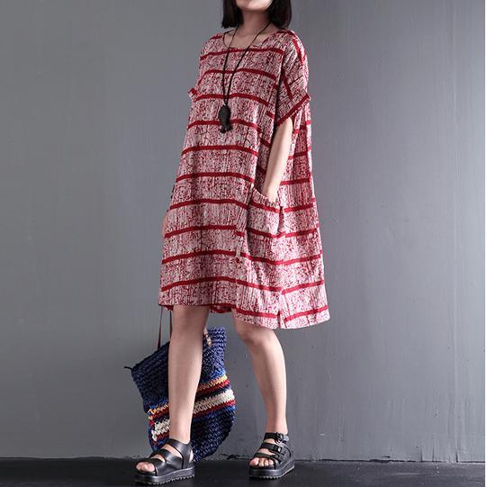 AS | Originální pruhované šifonové šaty s krátkým rukávem