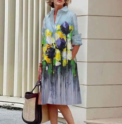 AS | Jandy -Elegantní šaty s řaseným květinovým vzorem