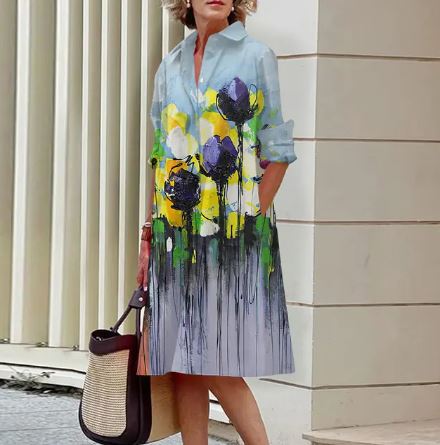 AS | Jandy -Elegantní šaty s nařaseným květinovým vzorem