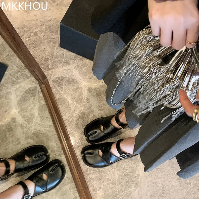 AS | Kožené boty s dělenou špičkou