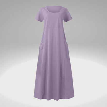 AS | Jednoduché šaty s volnými kapsami, vyrobené z bavlny a lnu