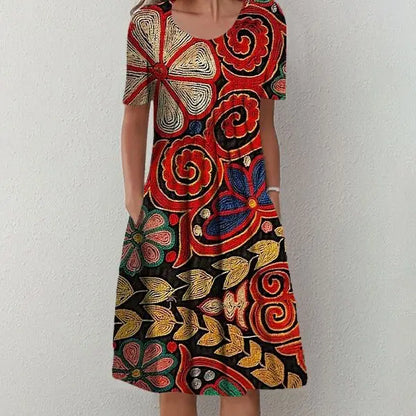 AS | Letní šaty s vintage potiskem a volánky