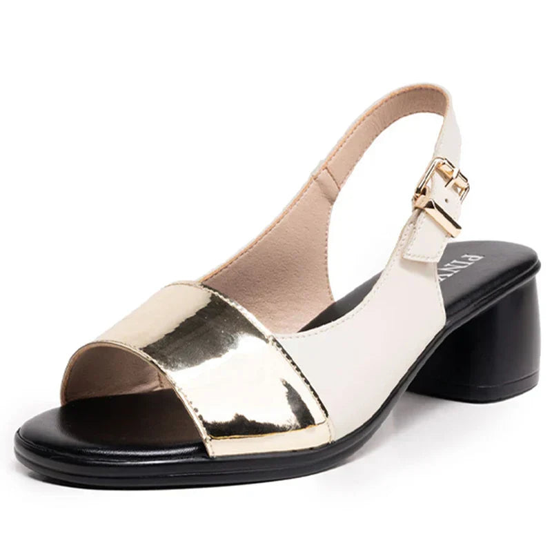 AS | Kožené dámské sandály na vysokém podpatku