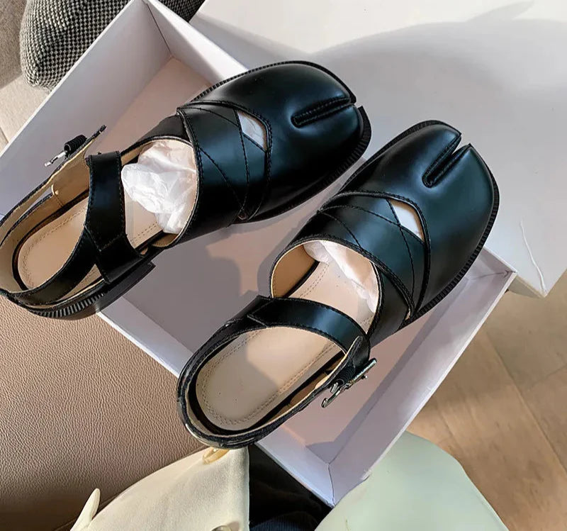 AS | Kožené boty s dělenou špičkou