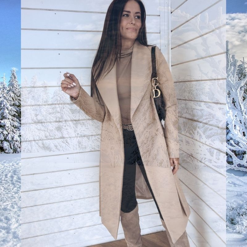 AS | Dlouhá bavlněná bunda bez knoflíků
