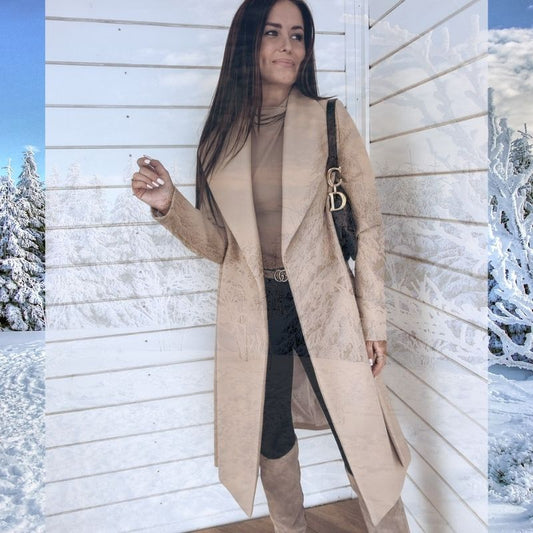 AS | Dlouhá bavlněná bunda bez knoflíků