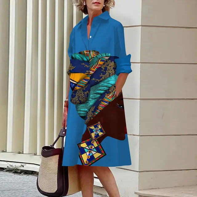 AS | Kvalitní šaty s límečkem a vzorem