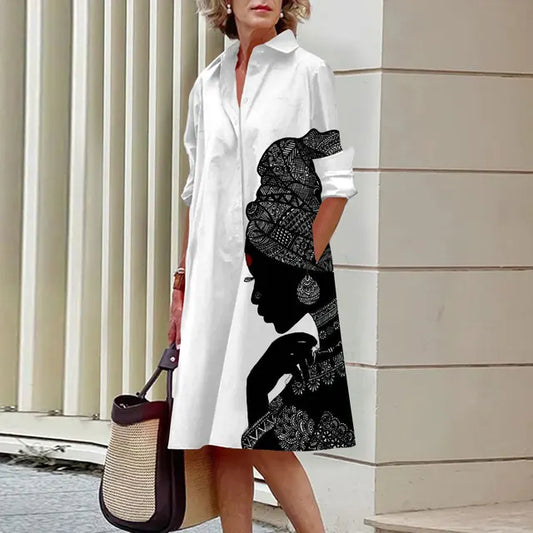 AS | Kvalitní šaty s límečkem a vzorem