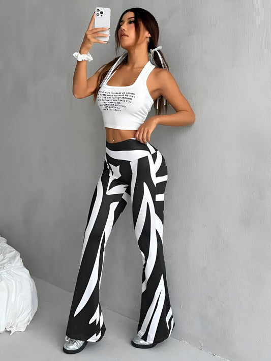 AS | Kalhoty s vysokým pasem a květinovým vzorem