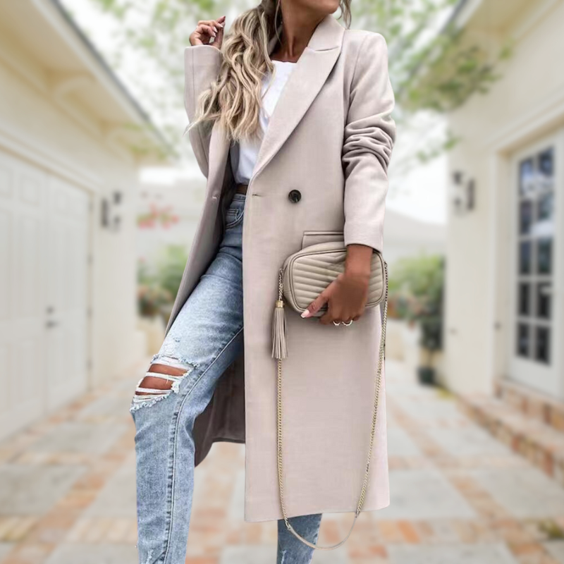 AS | Elegantní a stylový dlouhý kabát