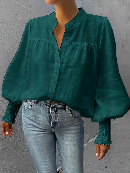 AS | Elegantní halenka s lampionovými rukávy