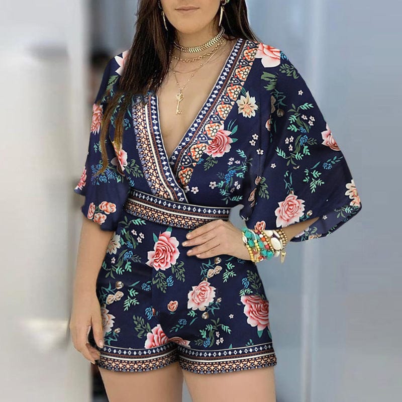 AS | Romper s elegantním květinovým potiskem