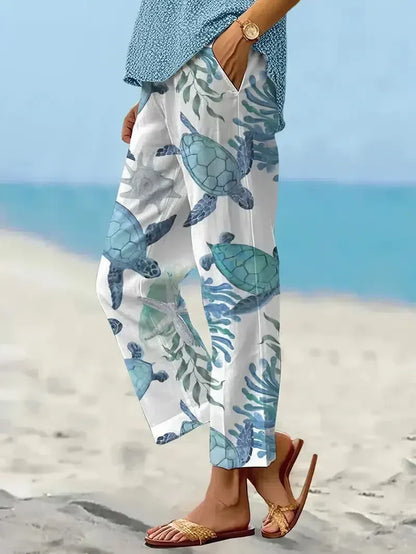 AS | Roztomilé modré kalhoty s bočními kapsami