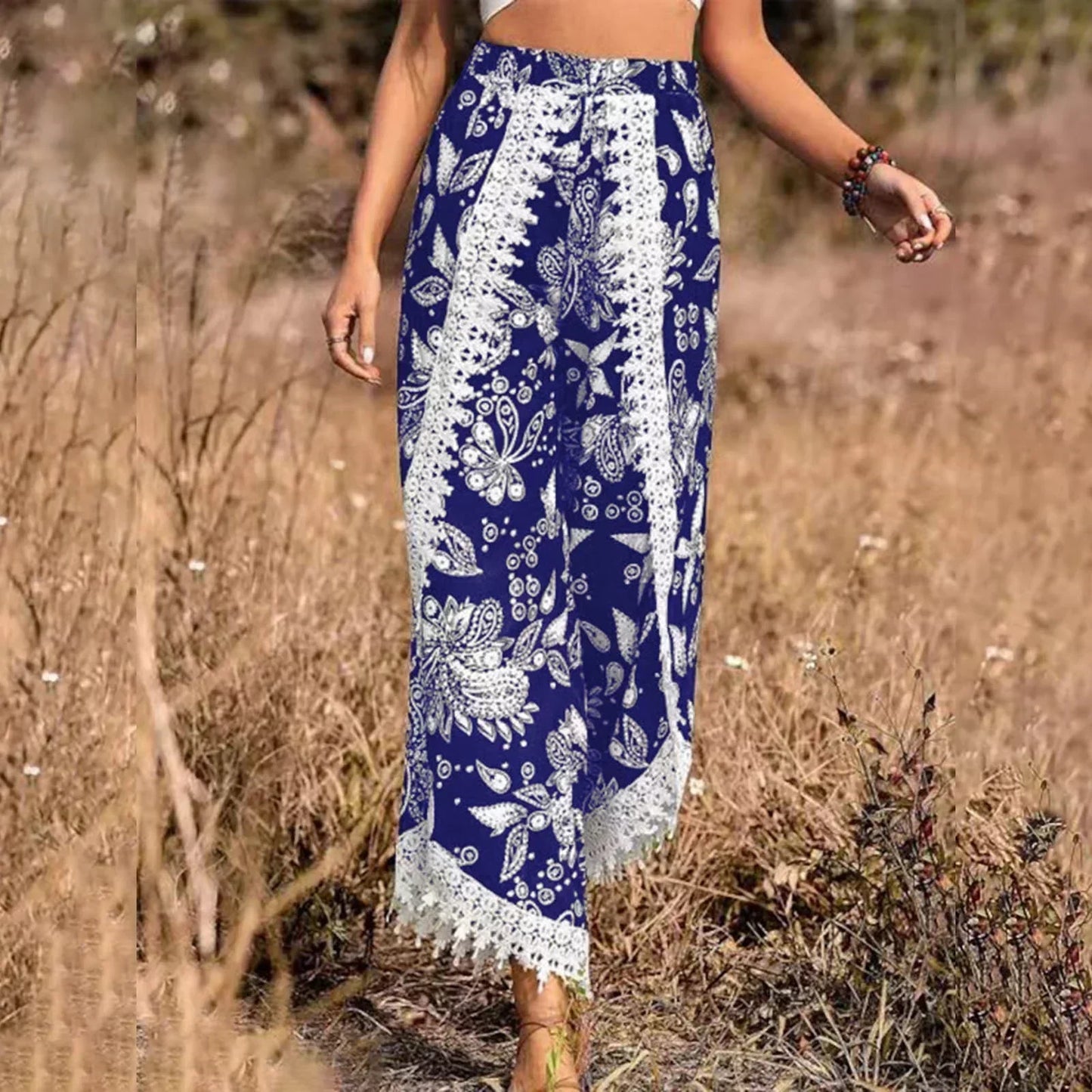 AS | Elegantní krajkové kalhoty