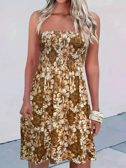 AS | Elegantní letní šaty s modrým květinovým potiskem