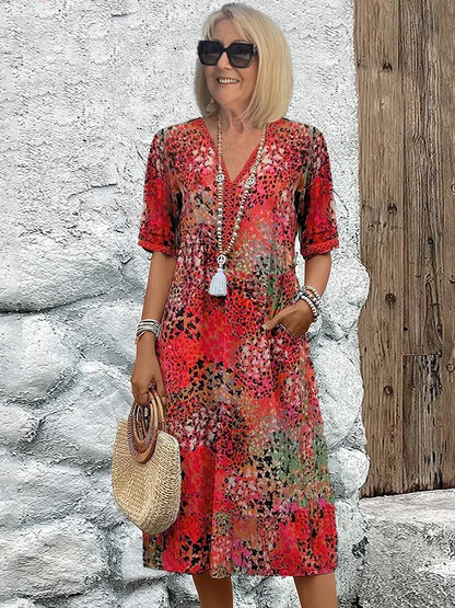 AB | Lichotivé midi šaty pro ostrovní eleganci bez námahy