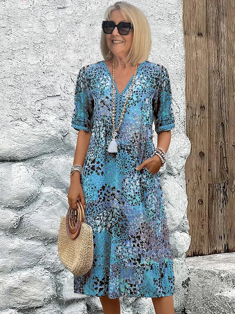 AB | Lichotivé midi šaty pro ostrovní eleganci bez námahy