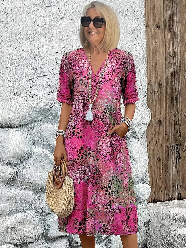 AB | Lichotivé midi šaty pro ostrovní eleganci bez námahy
