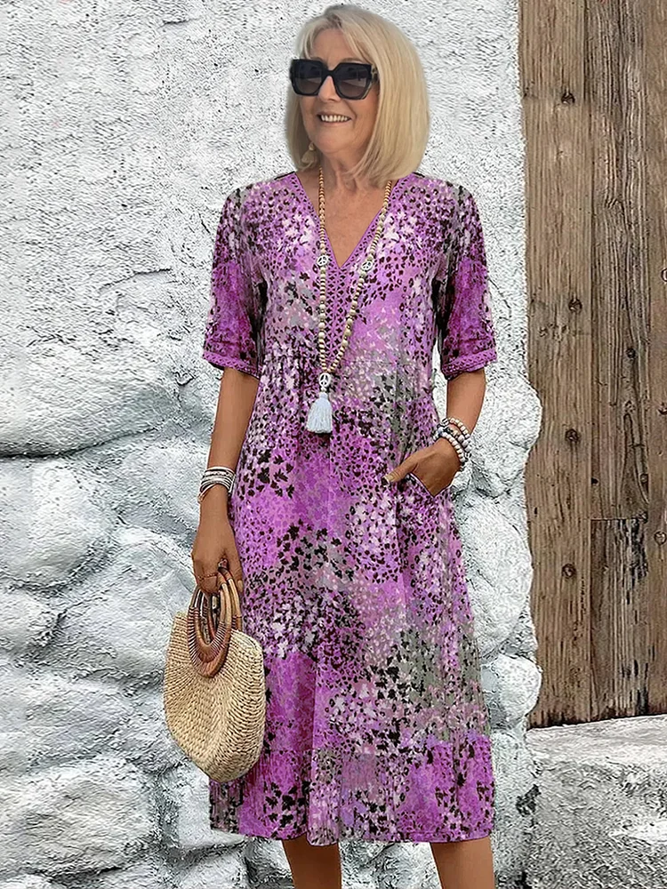 AB | Lichotivé midi šaty pro ostrovní eleganci bez námahy