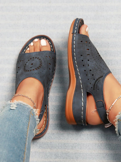 AS | etnický vzor beaten dutý suchý zip Retro sandály