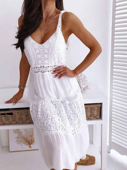 AS | Elegantní krajkové boho šaty