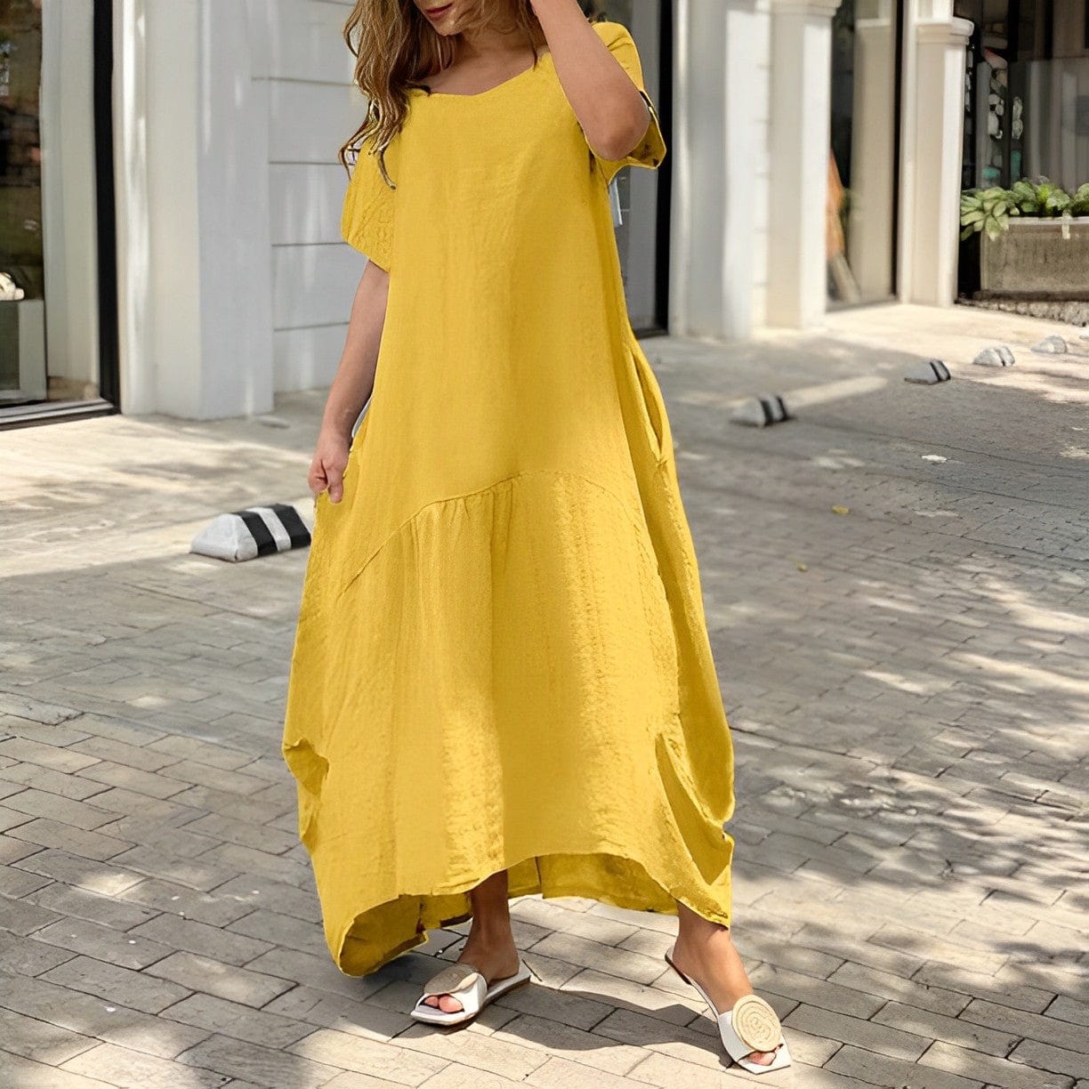 AS | Elegantní široké letní šaty