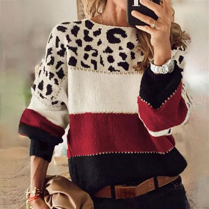 AS | Elegantní svetr s leopardím potiskem