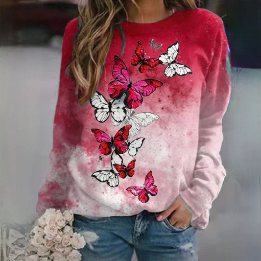 AS | Elegantní červený svetr s motýlem