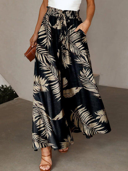 AS | Oblíbené kalhoty s potiskem rostlin a bočními kapsami