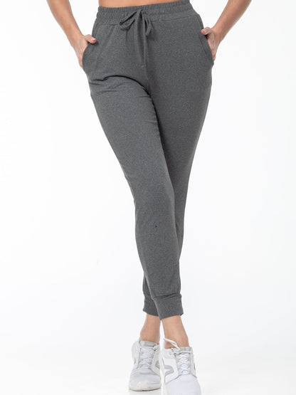 AS | Ležérní černé sportovní kalhoty s vysokým pasem a kapsami