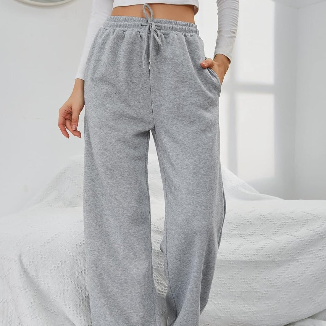 AS | Pohodlné široké kalhoty se šňůrkou pro ženy