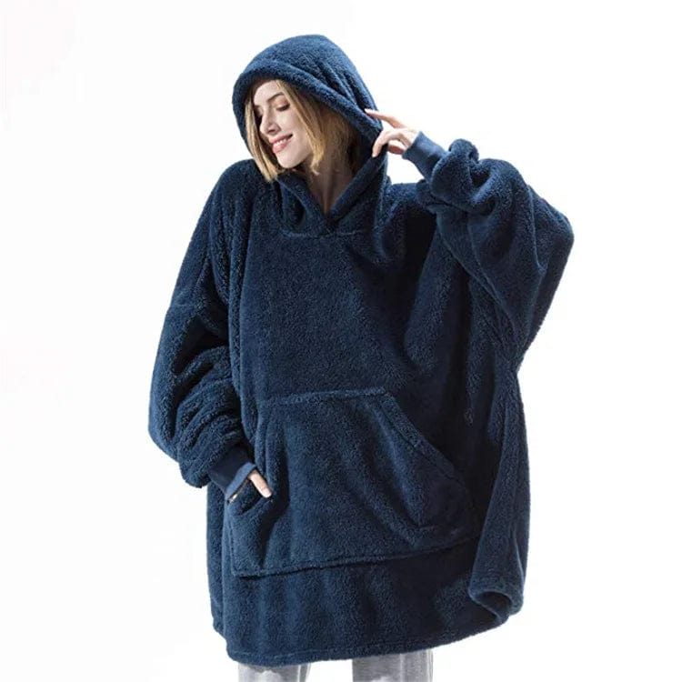 AS | Oversized fleecový svetr s kapucí