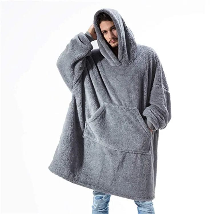 AS | Oversized fleecový svetr s kapucí