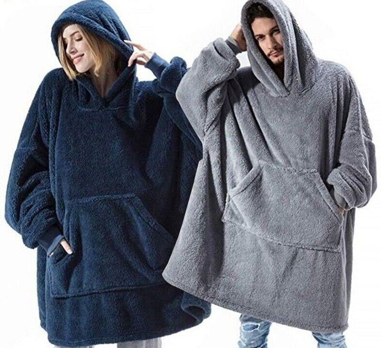AS | Oversized fleecový svetr s kapucí