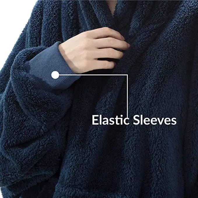 AS | Oversized fleecový svetr s kapucí